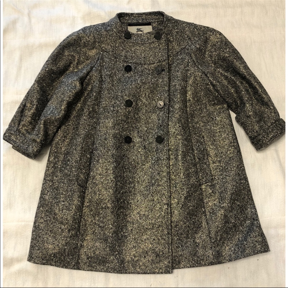 Burberry Daresbury Metallic Wool Coat - NWT